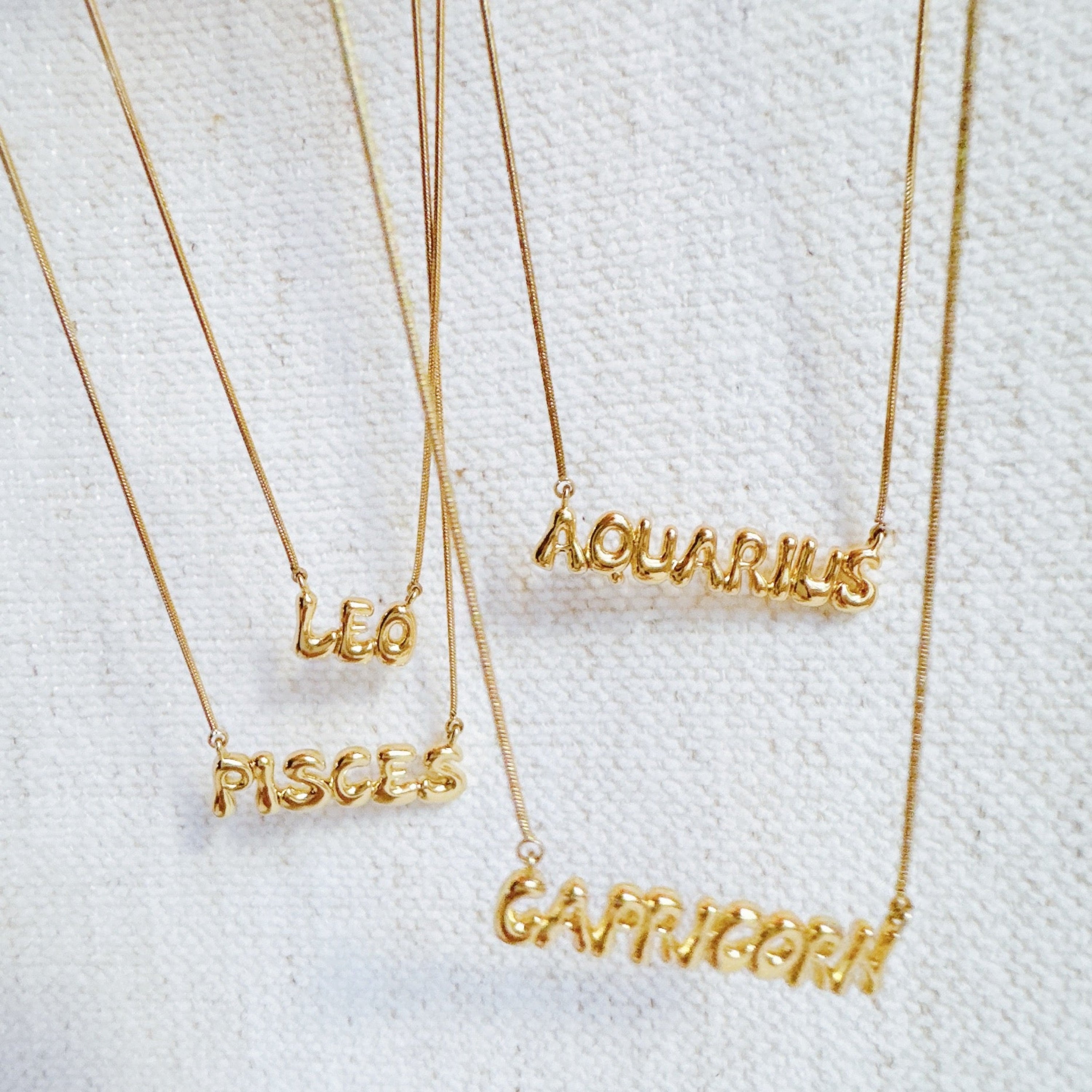 Balloon Letter Zodiac Necklace