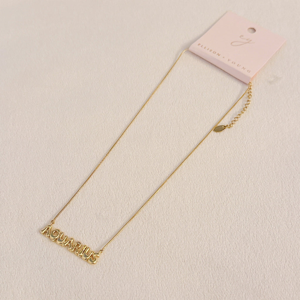 Balloon Letter Zodiac Necklace