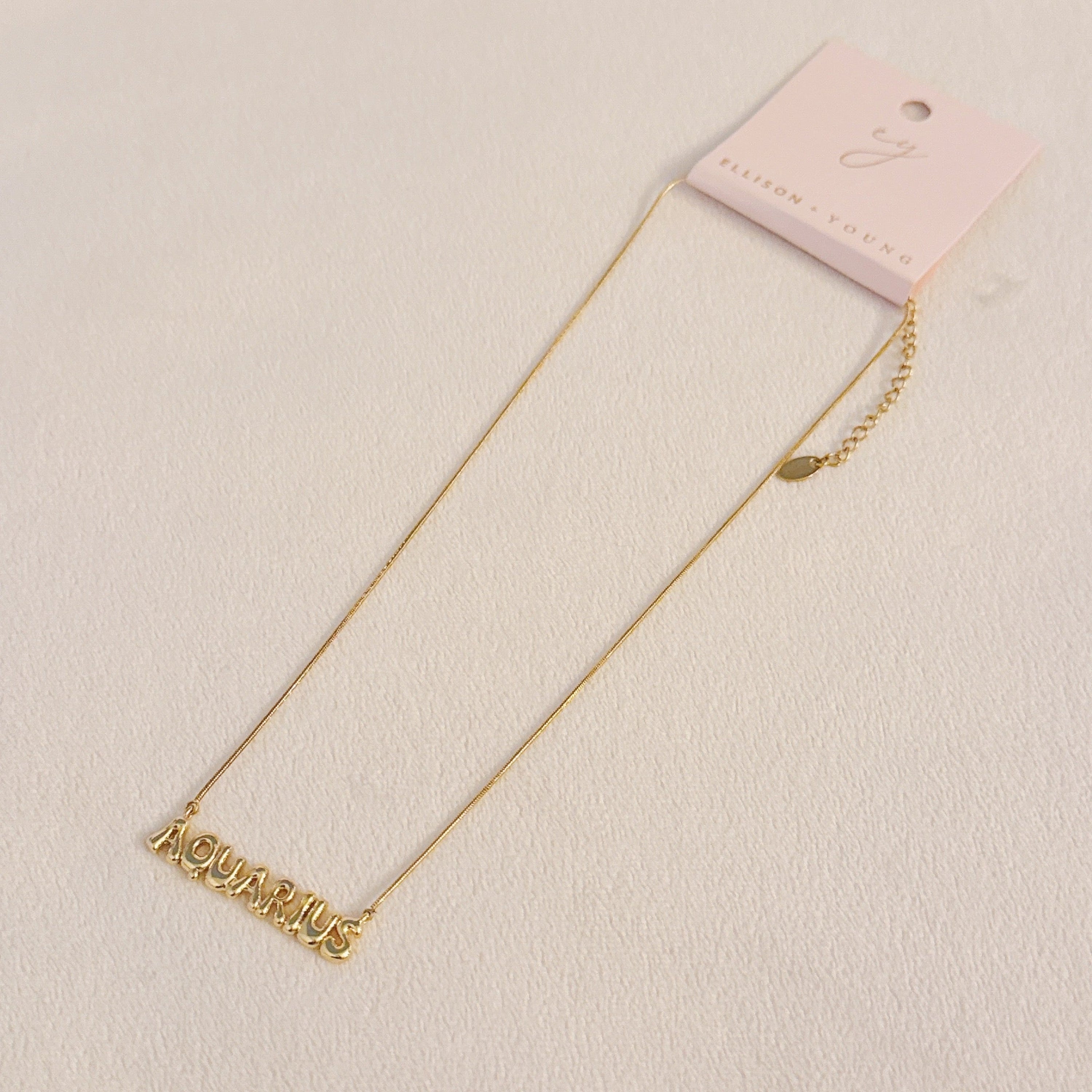 Balloon Letter Zodiac Necklace