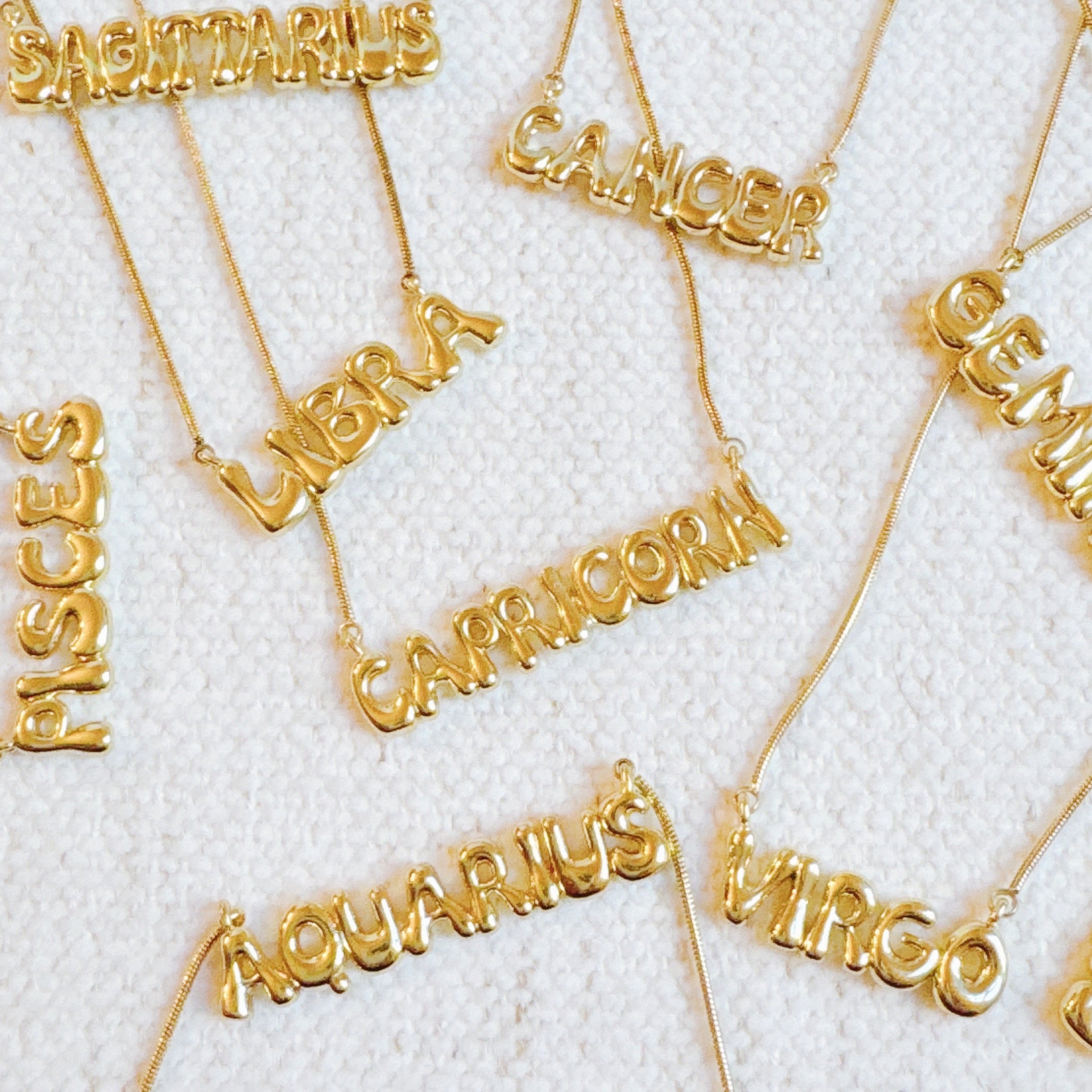 Balloon Letter Zodiac Necklace