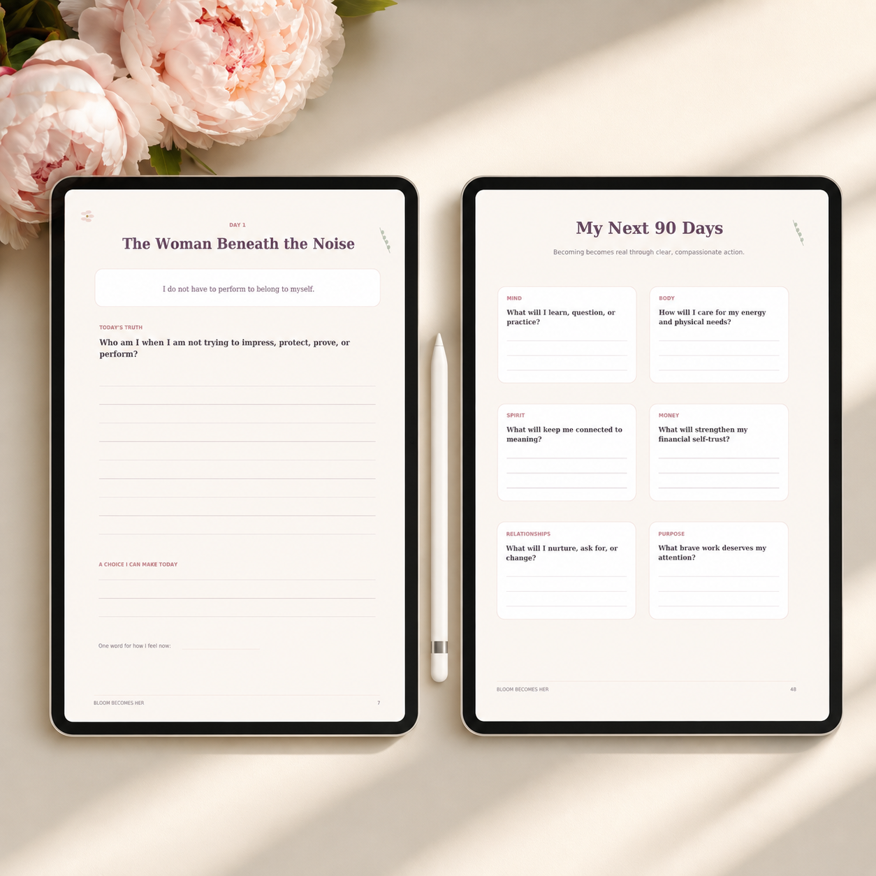Becoming Her: A 30-Day Guided Digital Journal