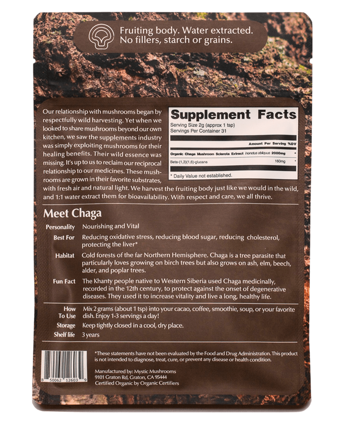 Chaga Mushroom Extract