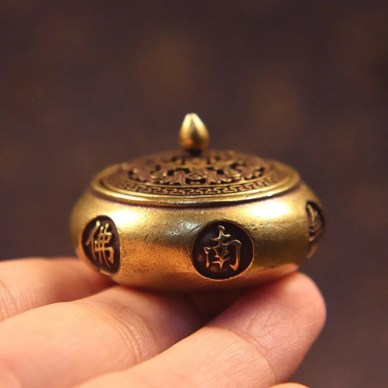Celestial Zodiac Brass Incense Burner