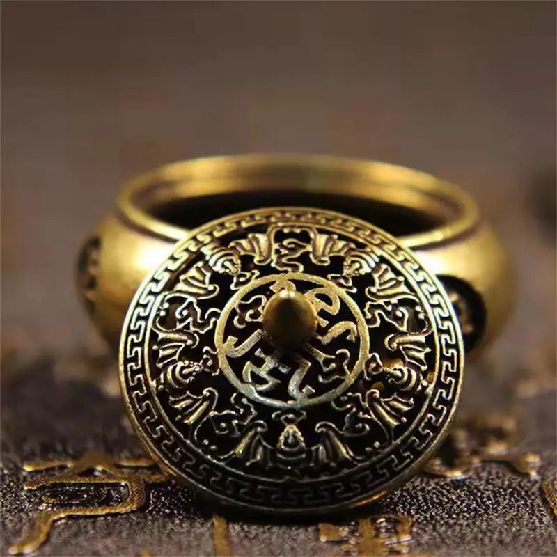Celestial Zodiac Brass Incense Burner