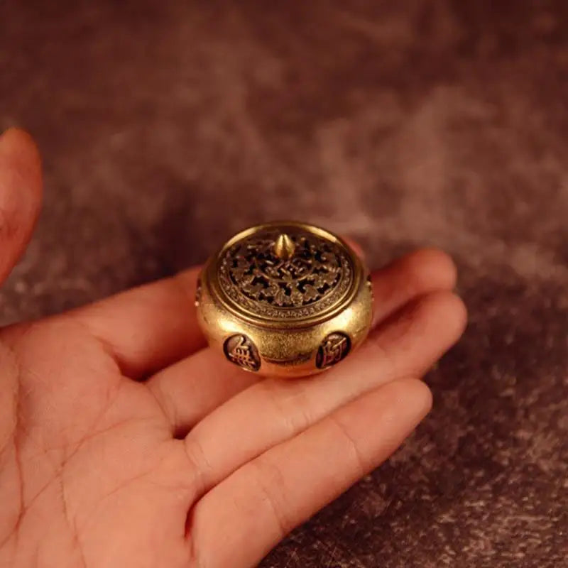 Celestial Zodiac Brass Incense Burner
