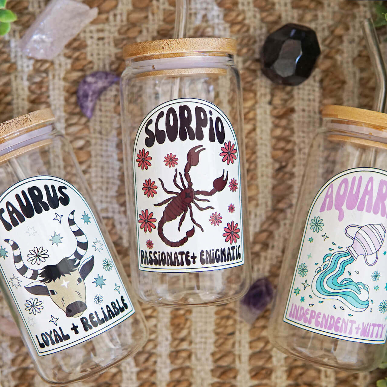 Zodiac Glass Cups & Tumblers