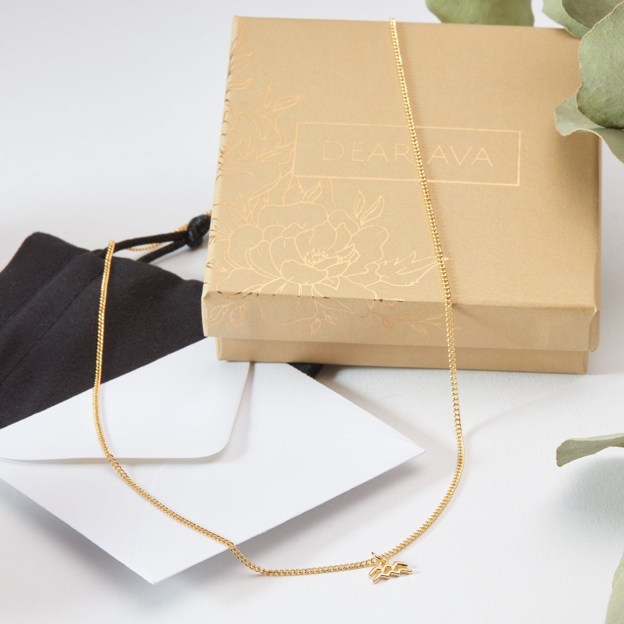 Celestial Aquarius Zodiac Necklace