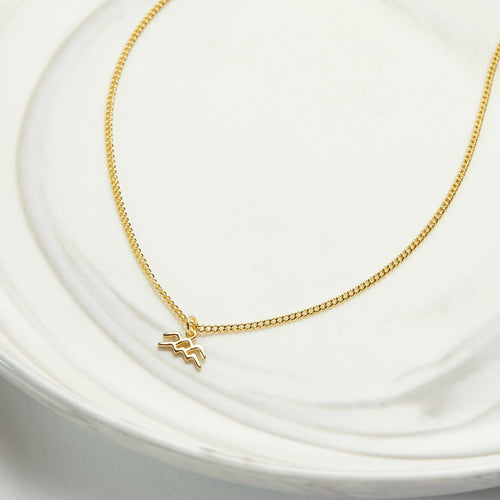 Celestial Aquarius Zodiac Necklace