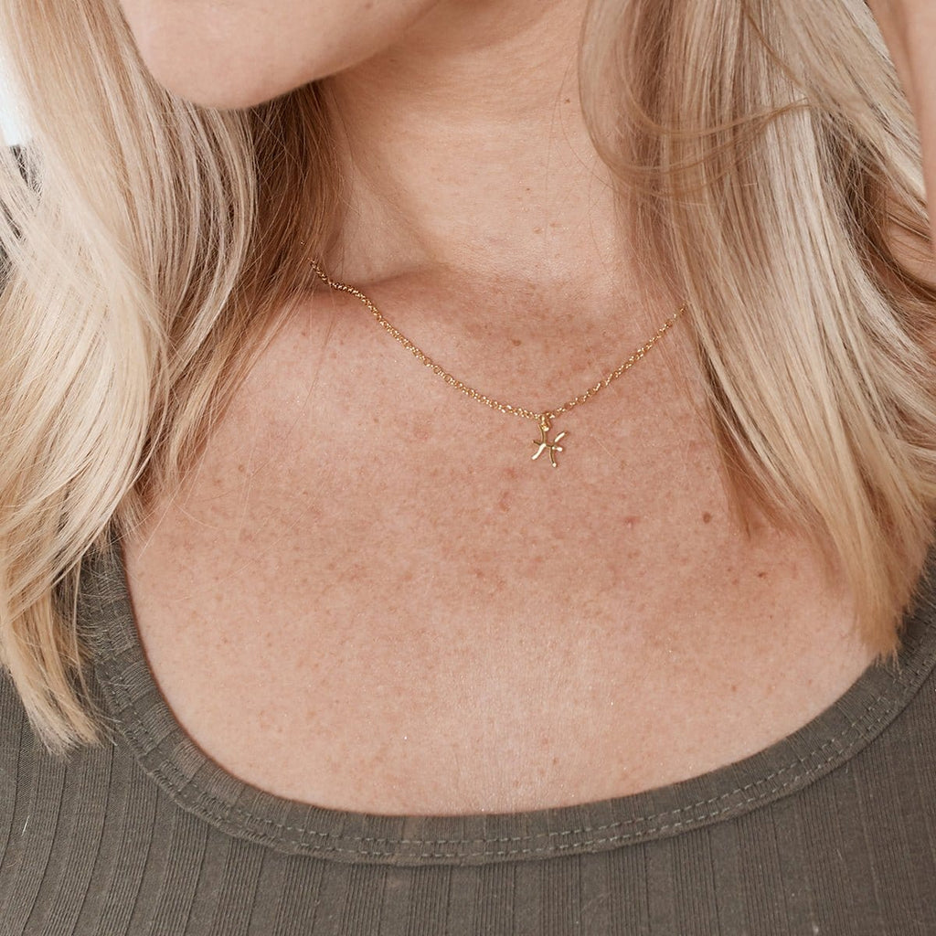 Celestial Pisces Zodiac Necklace
