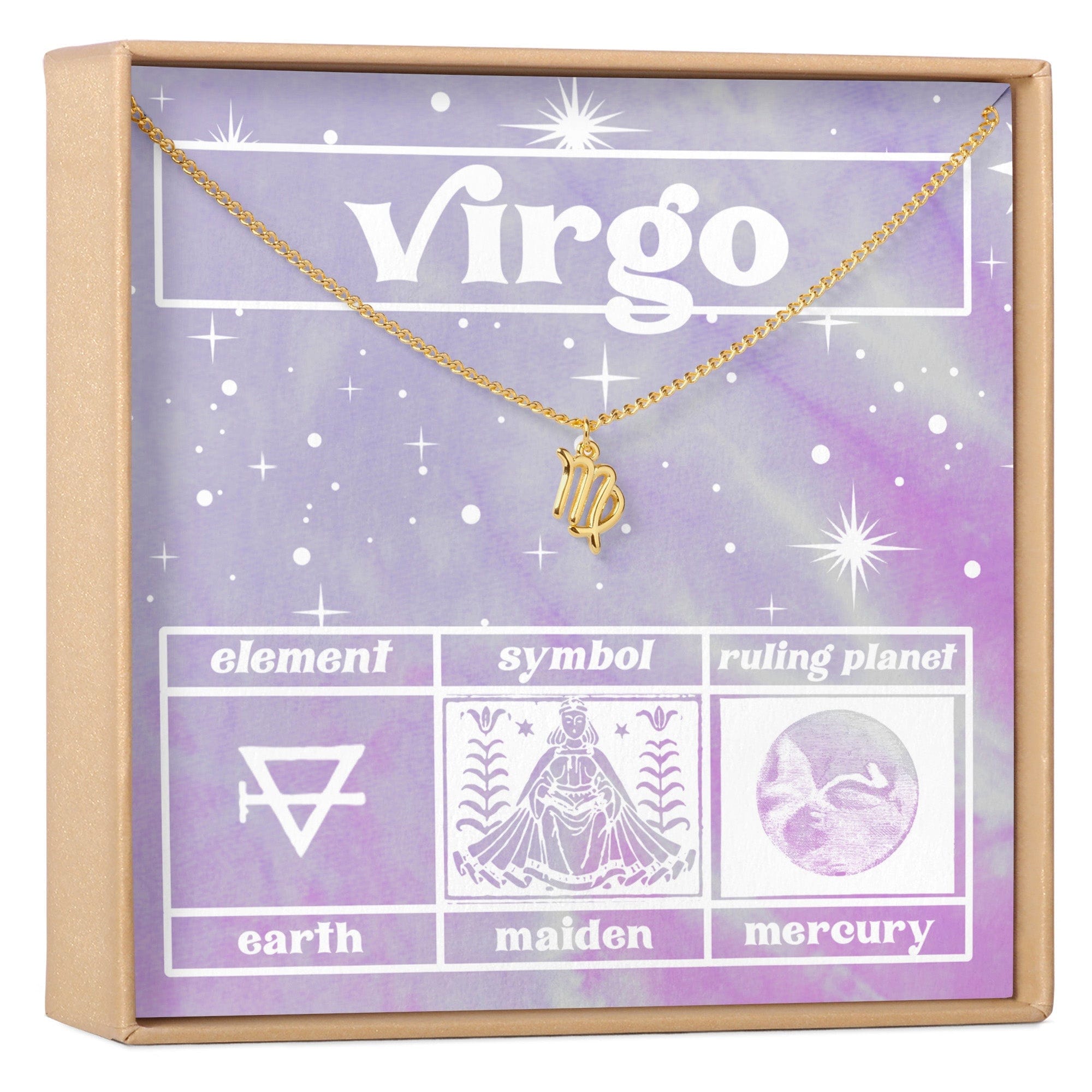 Celestial Virgo Zodiac Necklace